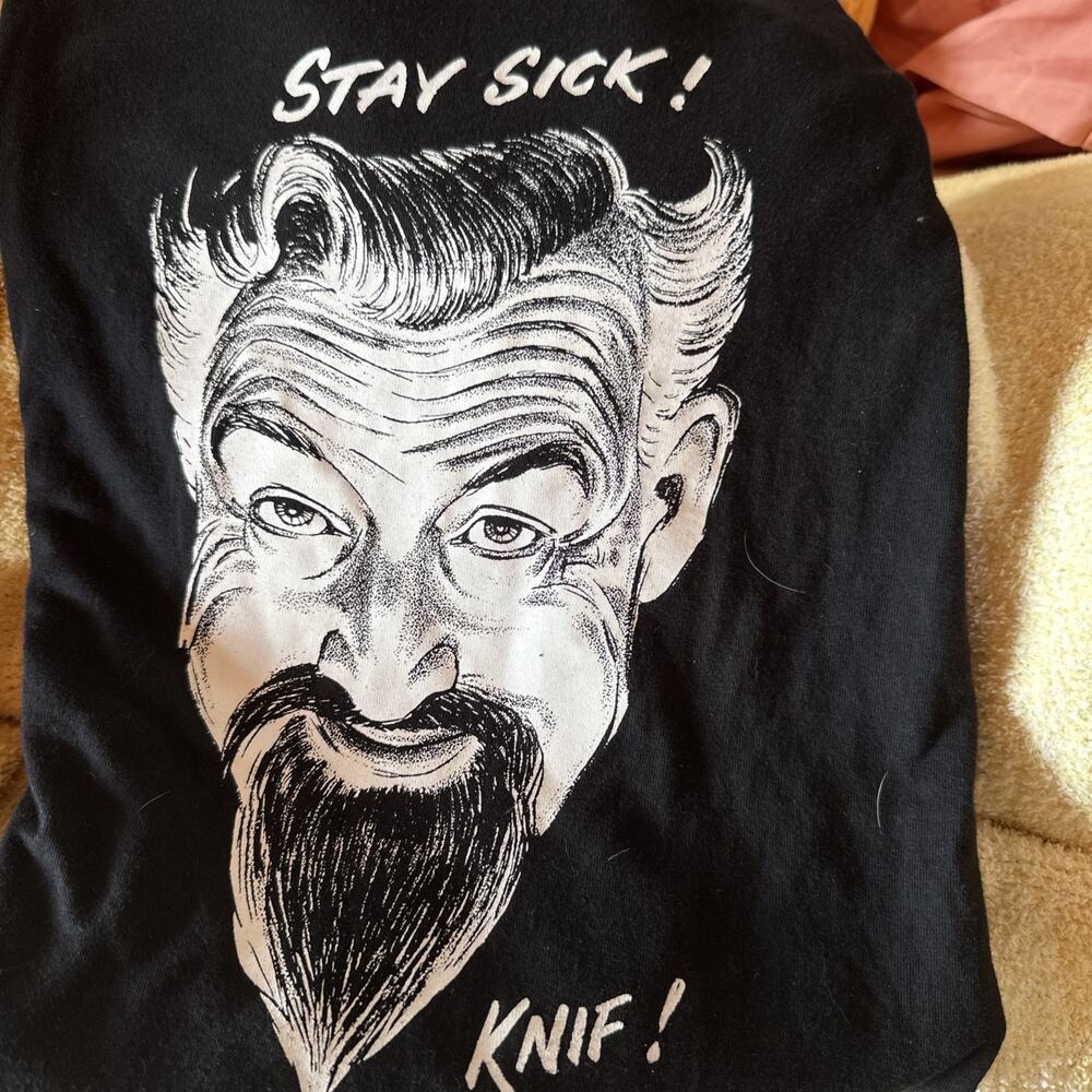 VINTAGE THE CRAMPS T SHIRT ANCIENT KNOWLEDGE STAY SICK KNIF! RARE VINTAGE XXL